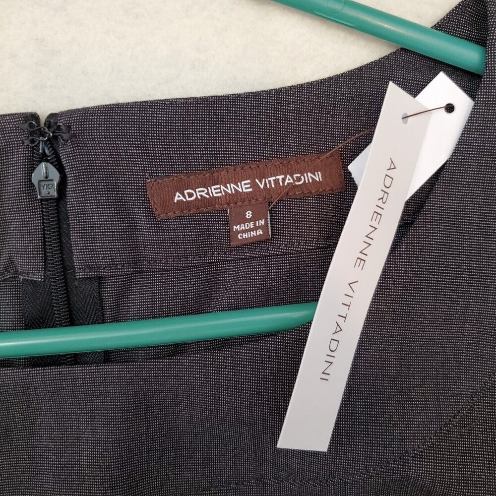 ADRIENNE VITTADINI Gray Short Sleeve Sheath Pencil Dress Size 8 - Picture 3 of 7